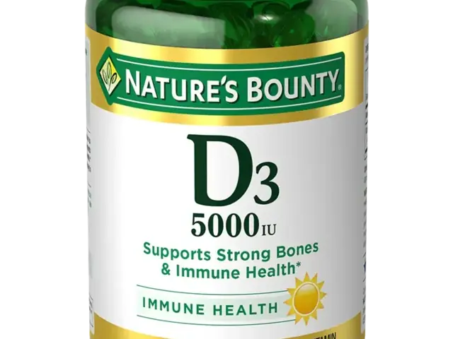 Nature's Bounty Vitamin D3 5000 IU Rapid Release Softgels bottle