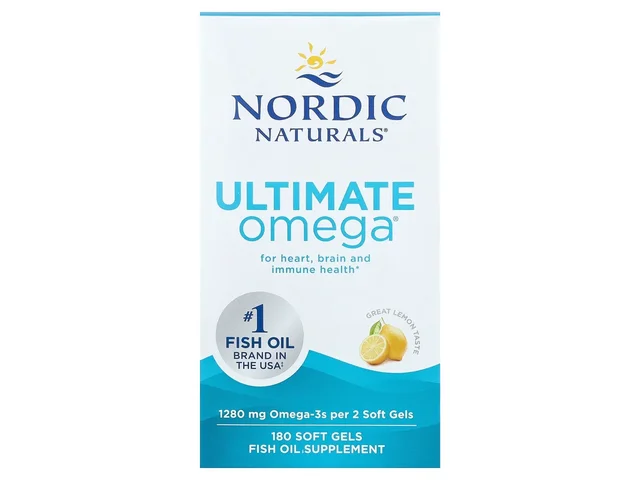Nordic Naturals Ultimate Omega fish oil, 180 soft gels box
